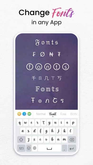 Captures d'écran de Fonts for iPhone - KBoard