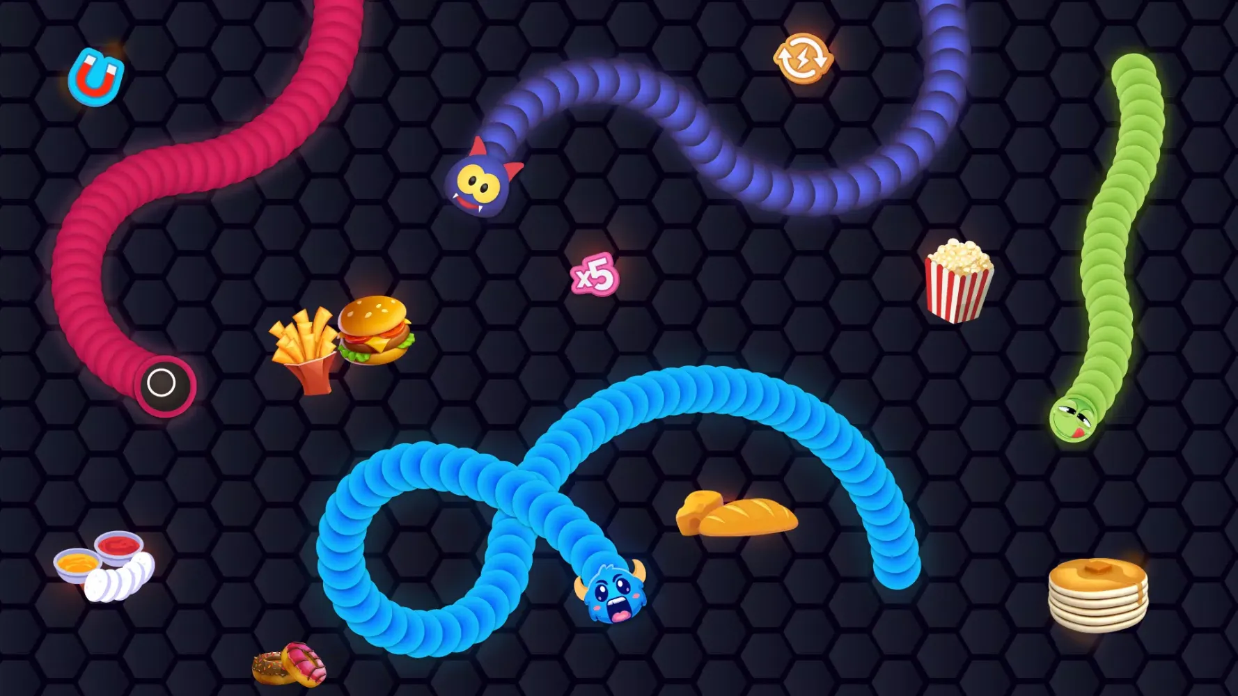 Snake Game - Worms io Zone Screenshots