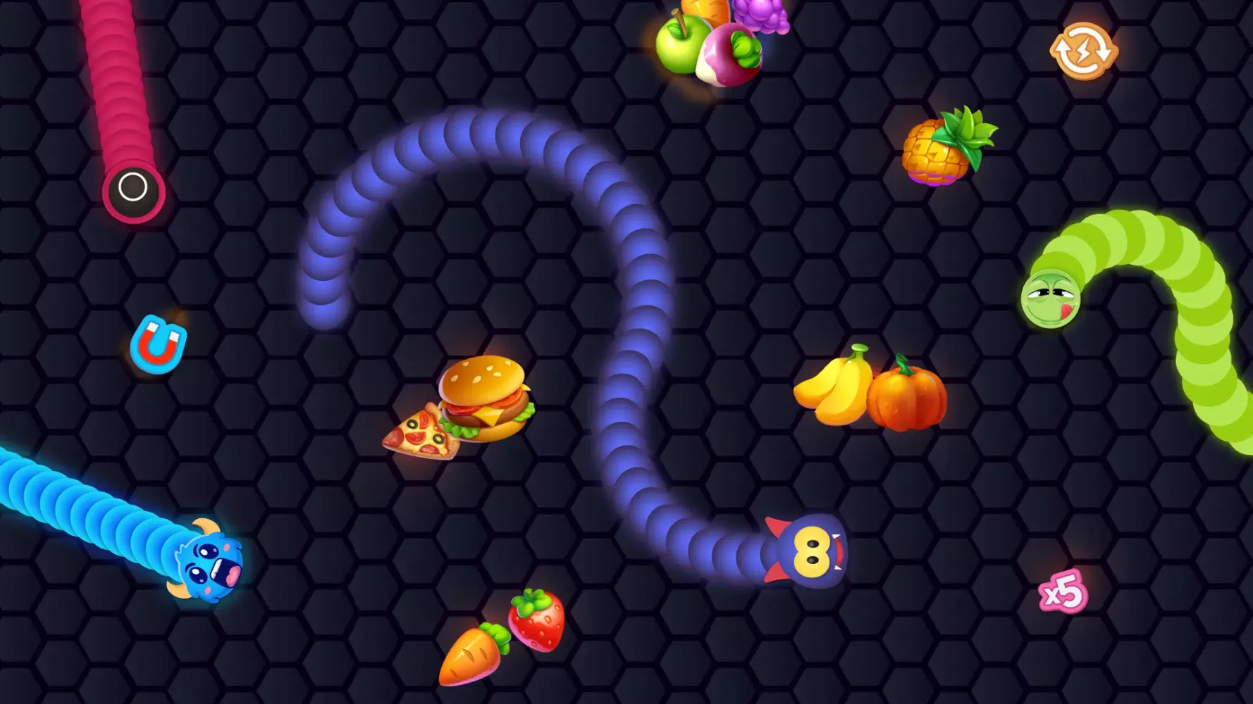 Snake Game - Worms io Zone Screenshots