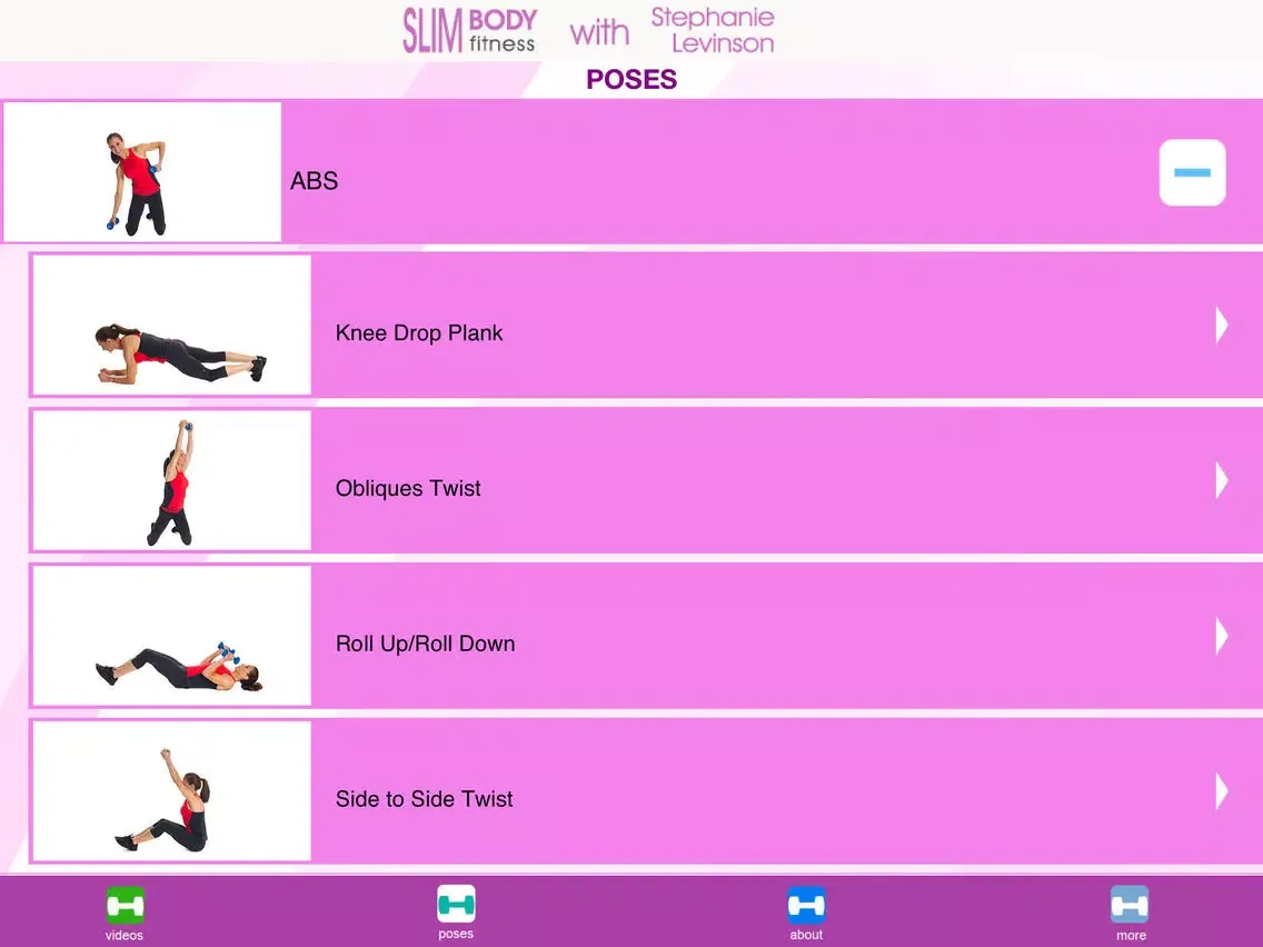 Tangkapan layar Slim Body Fitness with Stephanie Levinson iPad 