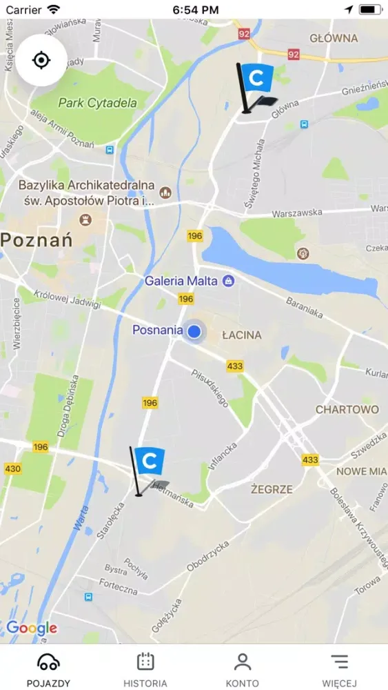 Capturas de tela do Click2Go