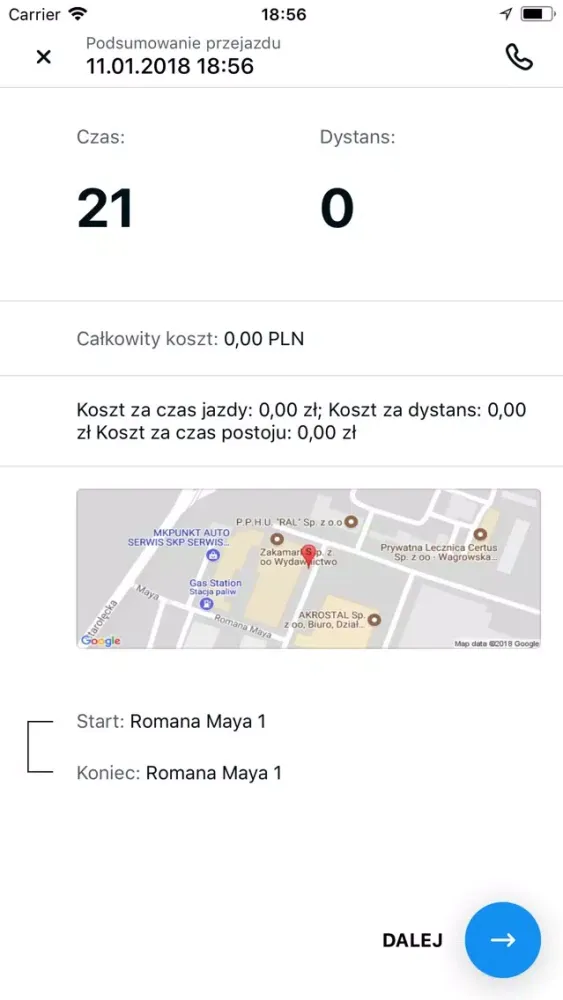 Capturas de tela do Click2Go