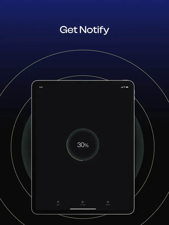 Tangkapan skrin Battery 100% Alarm iPad 