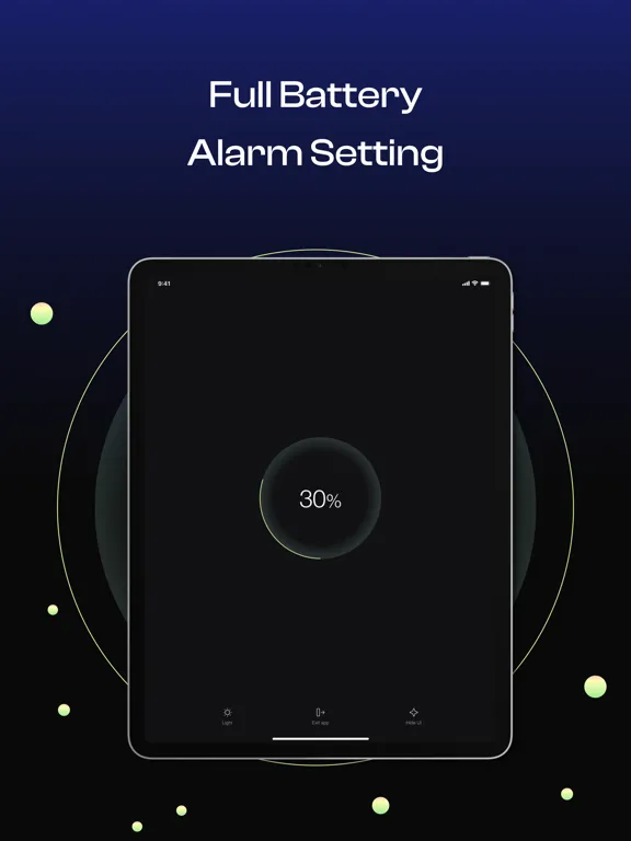 Tangkapan skrin Battery 100% Alarm iPad 