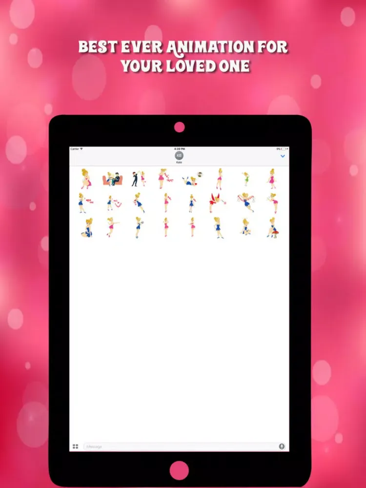 Girly-Stickers for girly girl emotions iPad  Screenshots