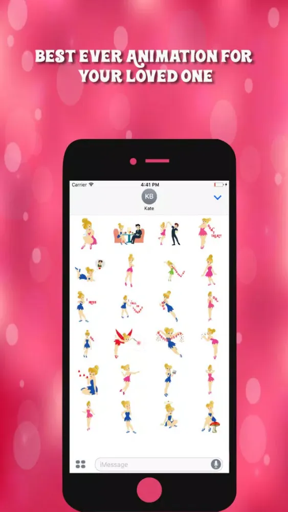 Girly-Stickers for girly girl emotions Screenshots