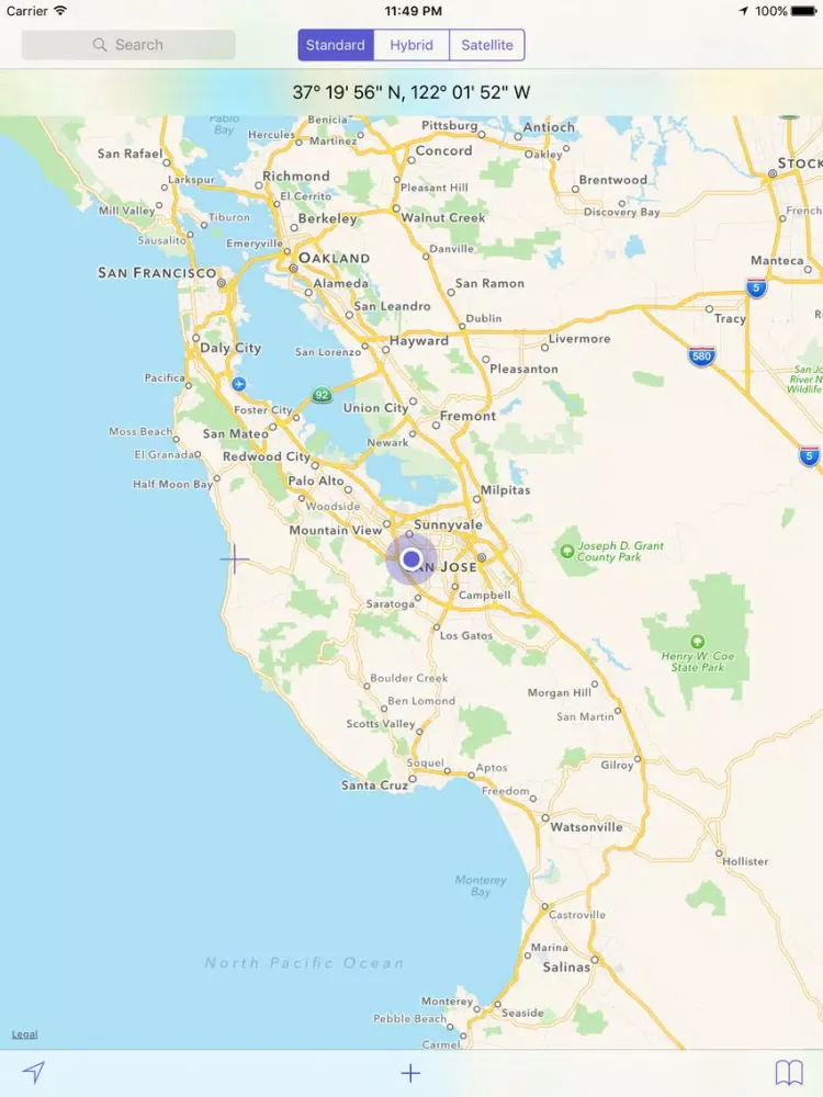 Ảnh chụp màn hình của Geo Location - Searching GPS Coordinates iPad 