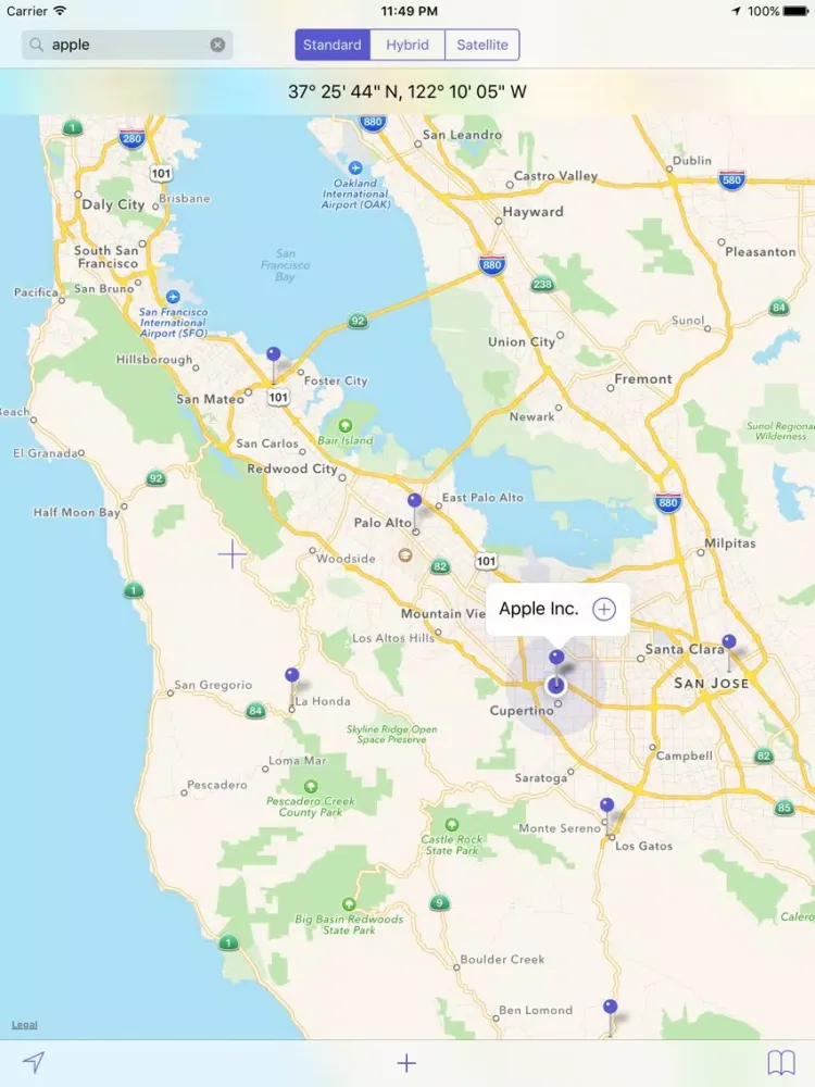 Ảnh chụp màn hình của Geo Location - Searching GPS Coordinates iPad 