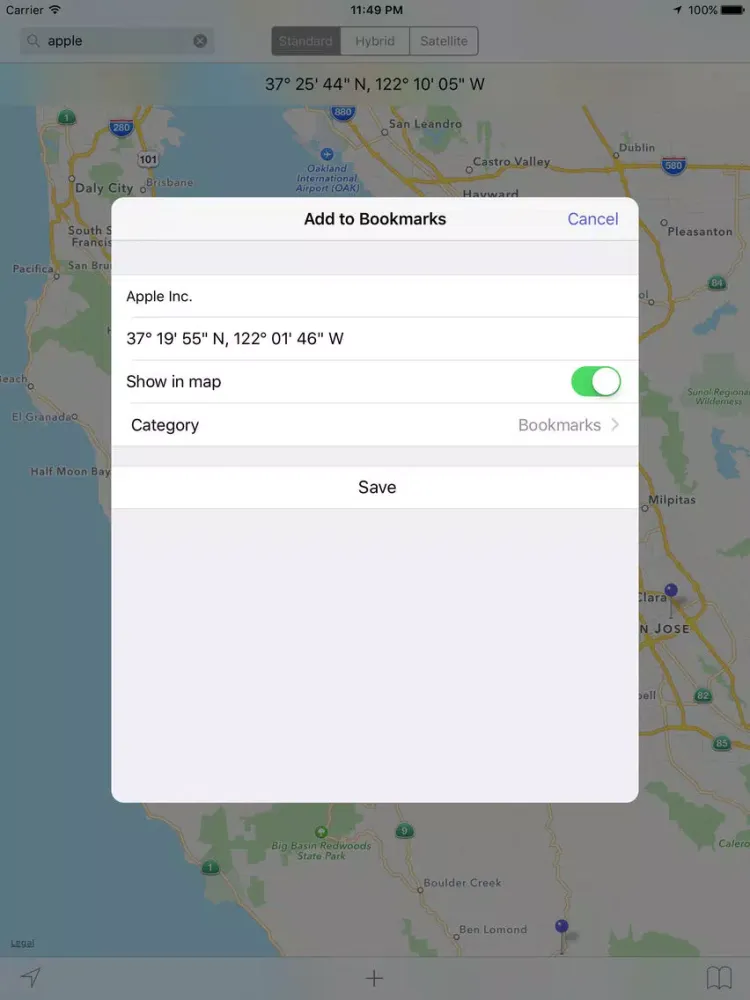 Ảnh chụp màn hình của Geo Location - Searching GPS Coordinates iPad 