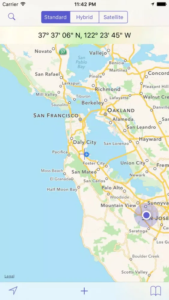 Ảnh chụp màn hình của Geo Location - Searching GPS Coordinates