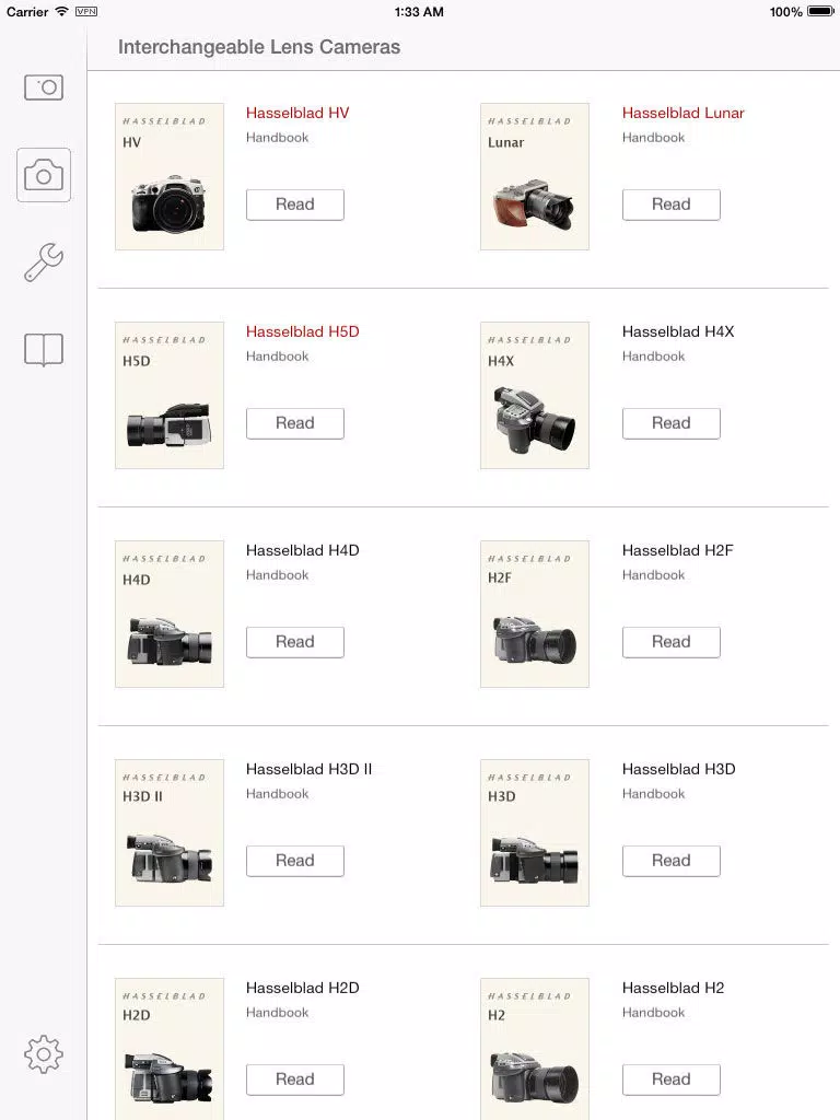 Hasselblad Camera Handbooks iPad  স্ক্রিনশট
