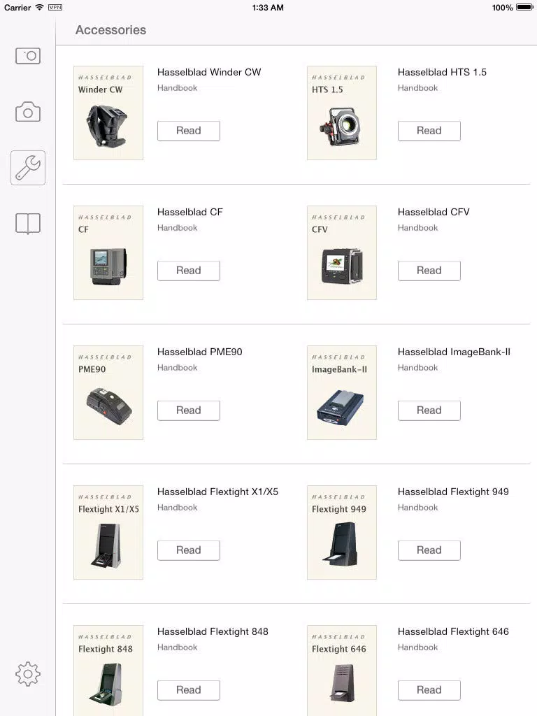 Hasselblad Camera Handbooks iPad  স্ক্রিনশট