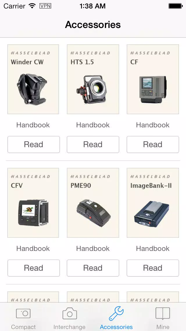 Hasselblad Camera Handbooks স্ক্রিনশট