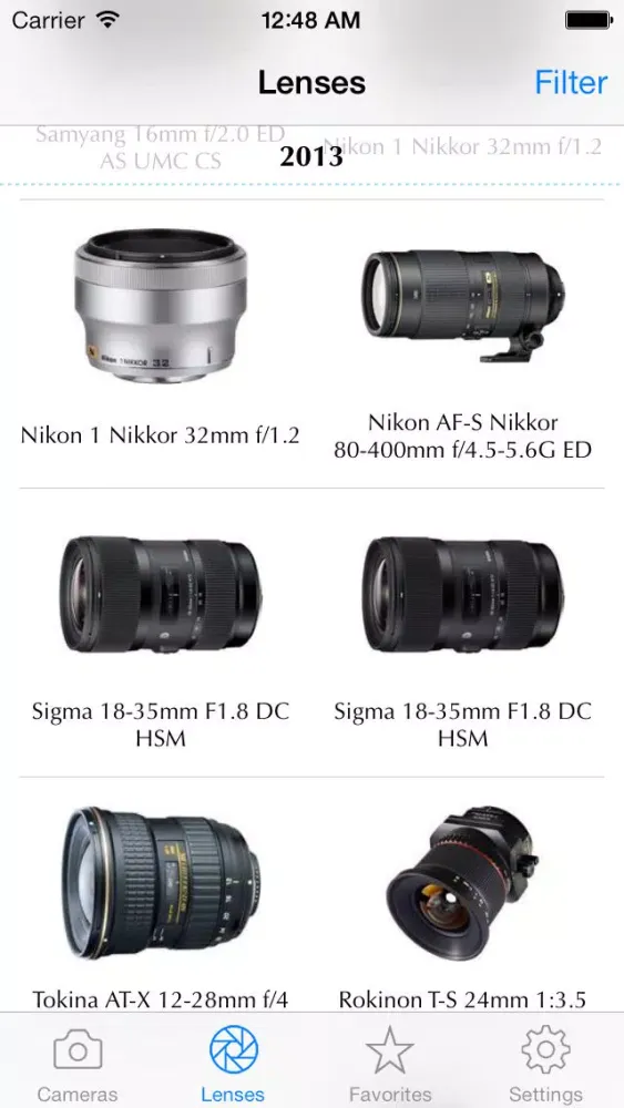 Ảnh chụp màn hình của Nikon Camera Bible - The Ultimate DSLR & Lens Guide: specifications, reviews and more