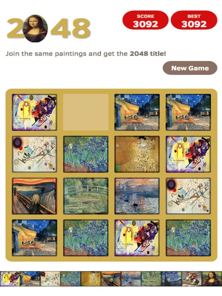 2048 Puzzle Game: Popular Paintings iPad  سکرین شاٹس