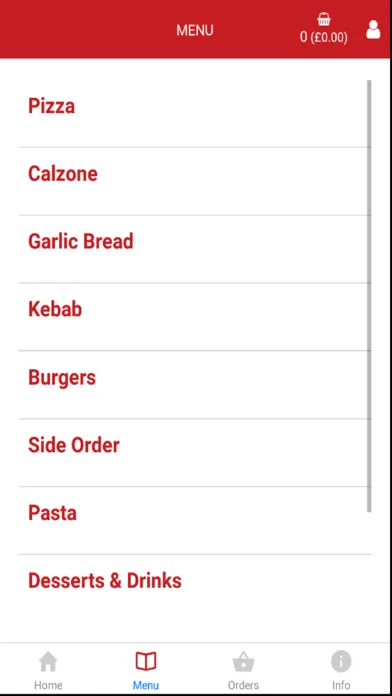 Tangkapan skrin iPizza Warrington