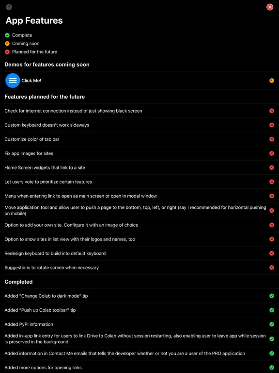 Programming Notebook PRO iPad  Screenshots