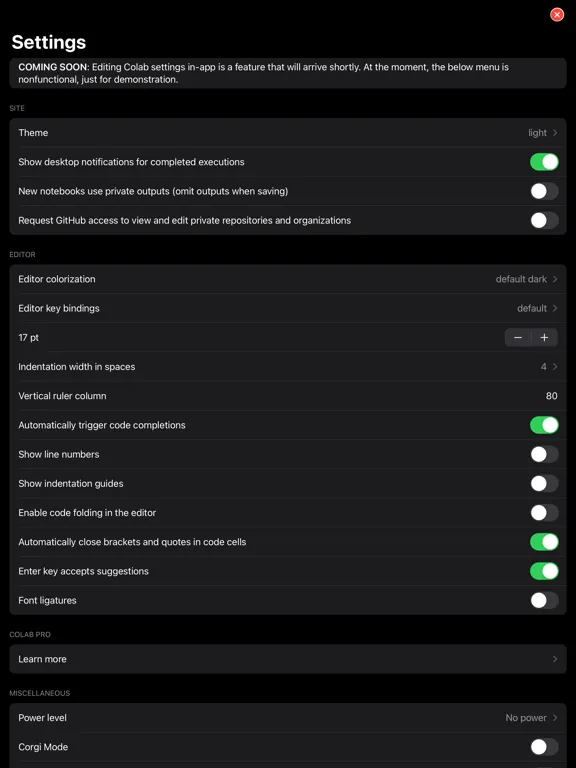 Programming Notebook PRO iPad  Screenshots