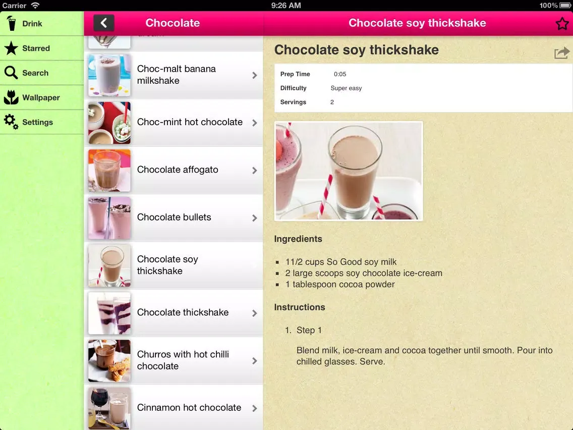 Drink Recipes Free iPad  Ekran Görüntüleri