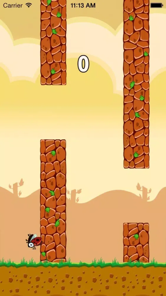 Screenshot di Flying Bug - A Self Torture Tiny Adventure Game with Ladybug