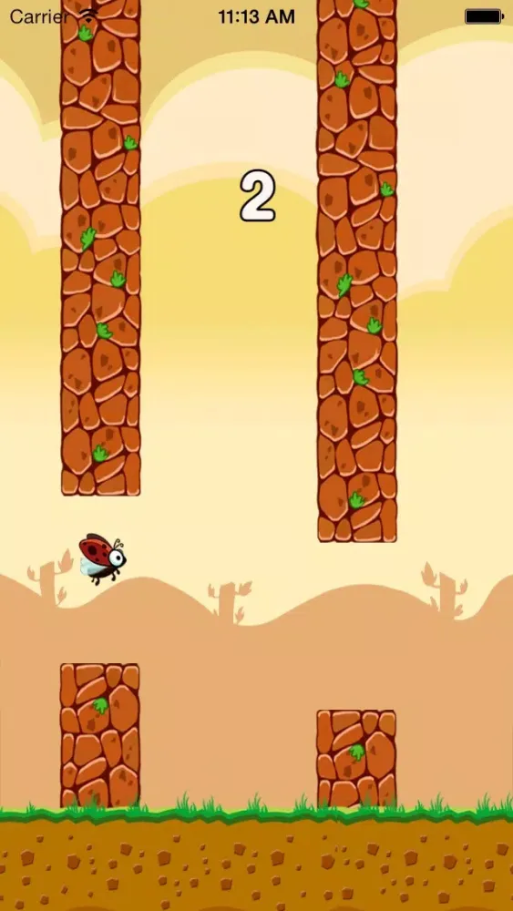 Screenshot di Flying Bug - A Self Torture Tiny Adventure Game with Ladybug