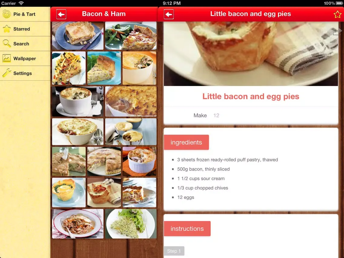 ภาพหน้าจอของ Pie Baking Pro iPad 