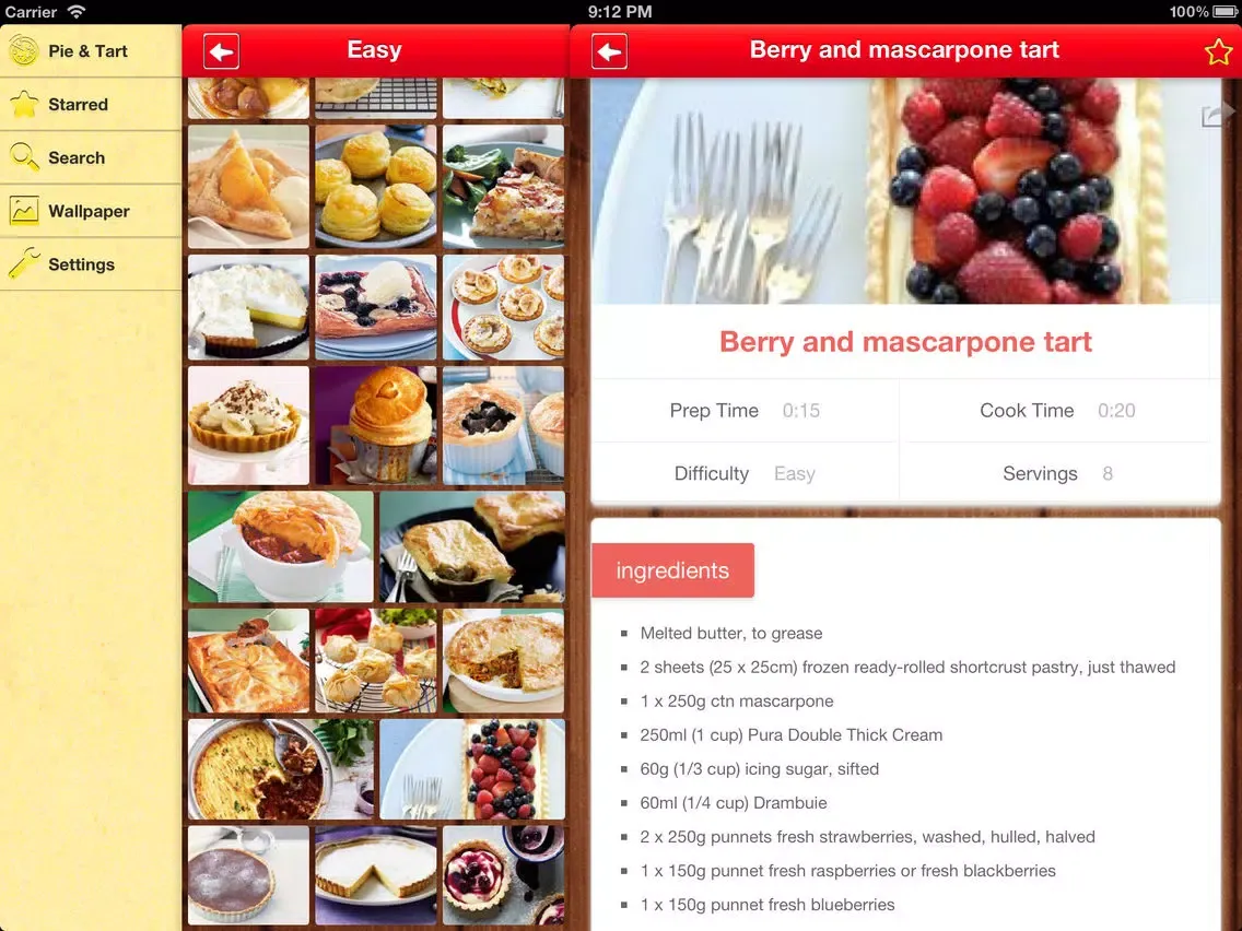 ภาพหน้าจอของ Pie Baking Pro iPad 