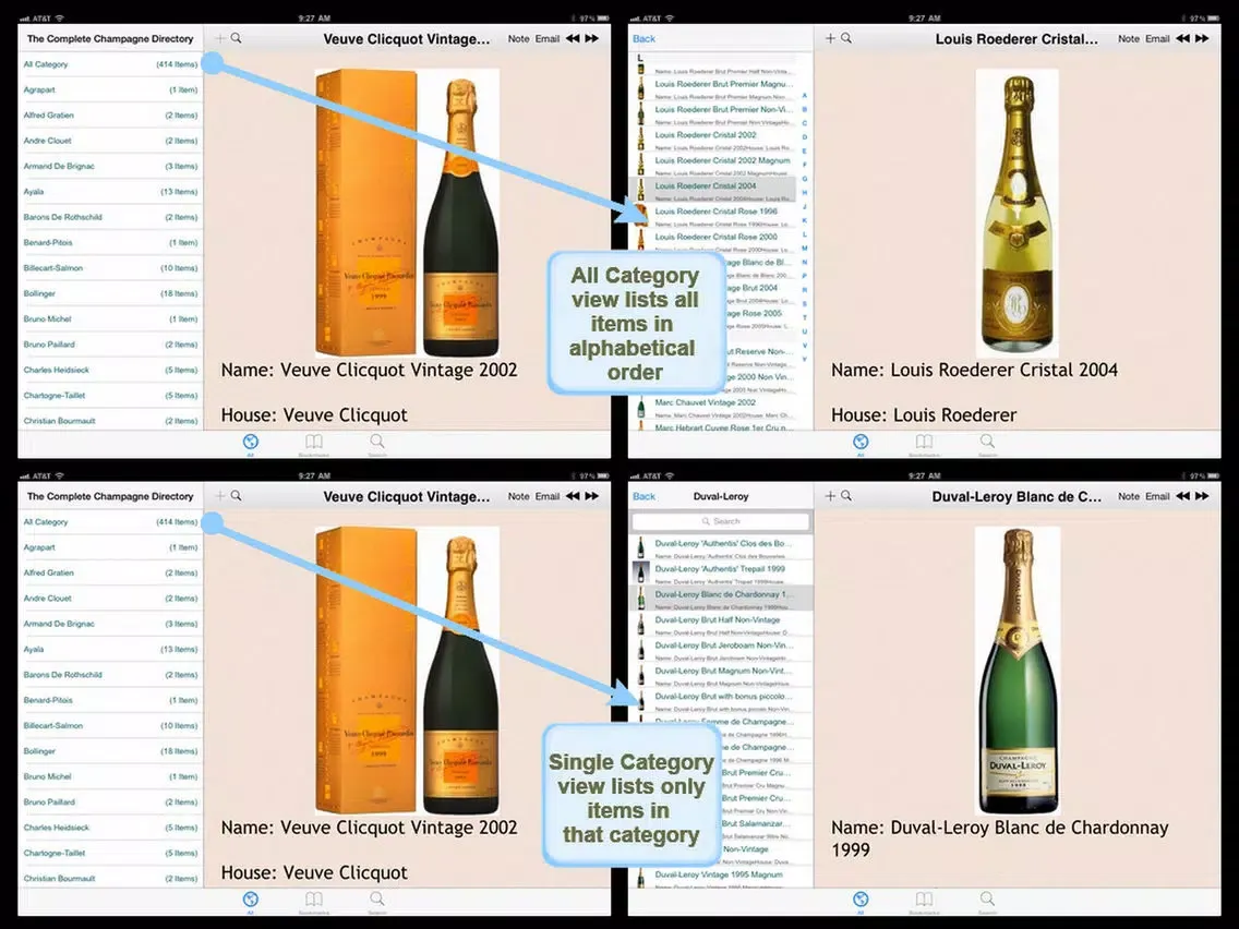 Zrzuty ekranu The Complete Champagne Directory iPad 