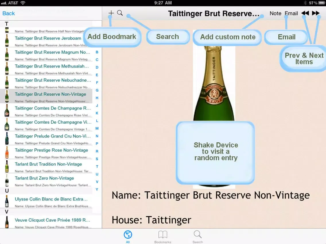 Zrzuty ekranu The Complete Champagne Directory iPad 