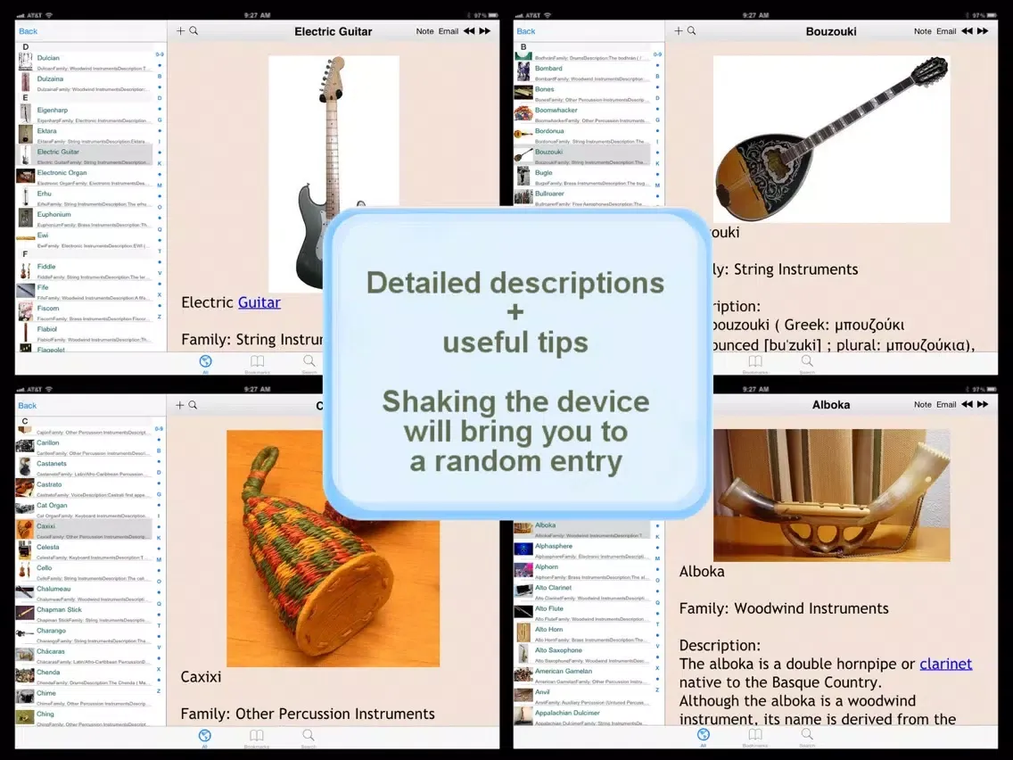 Music Instruments Encyclopedia iPad  سکرین شاٹس