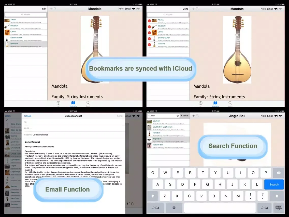 Music Instruments Encyclopedia iPad  سکرین شاٹس