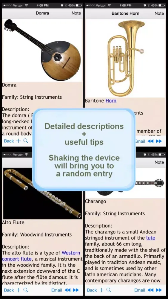 Music Instruments Encyclopedia سکرین شاٹس