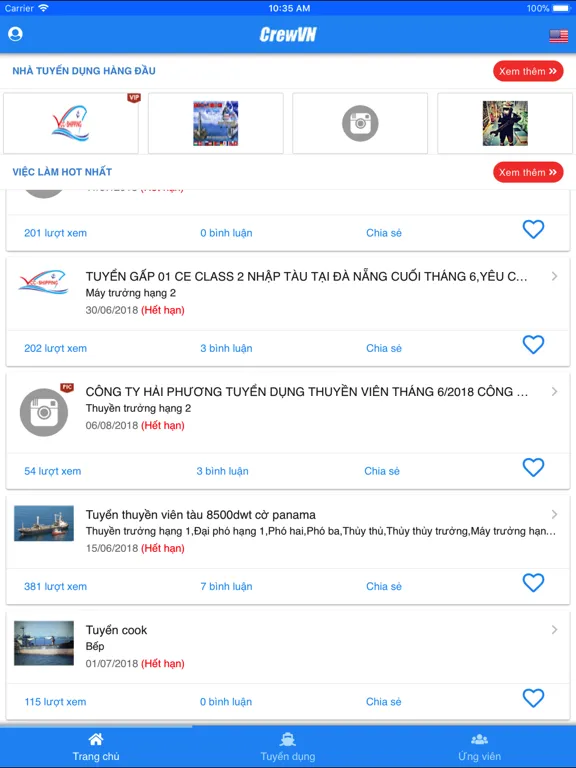 Capturas de tela do Crew - Vietnam Seafarer jobs iPad 