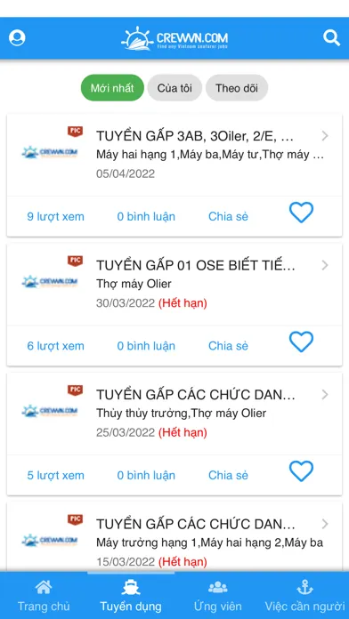 Capturas de tela do Crew - Vietnam Seafarer jobs