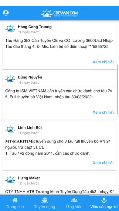 Capturas de tela do Crew - Vietnam Seafarer jobs