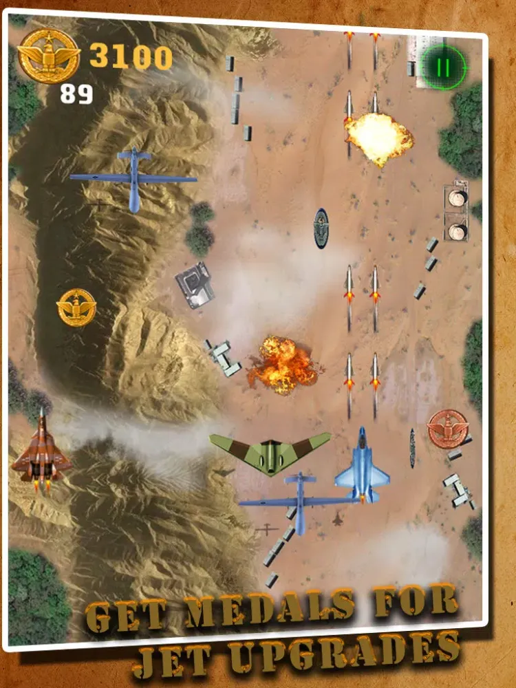 Capturas de pantalla de Air Drone Combat - Military Jet Fighter Aircraft Battle Simulation Game iPad 