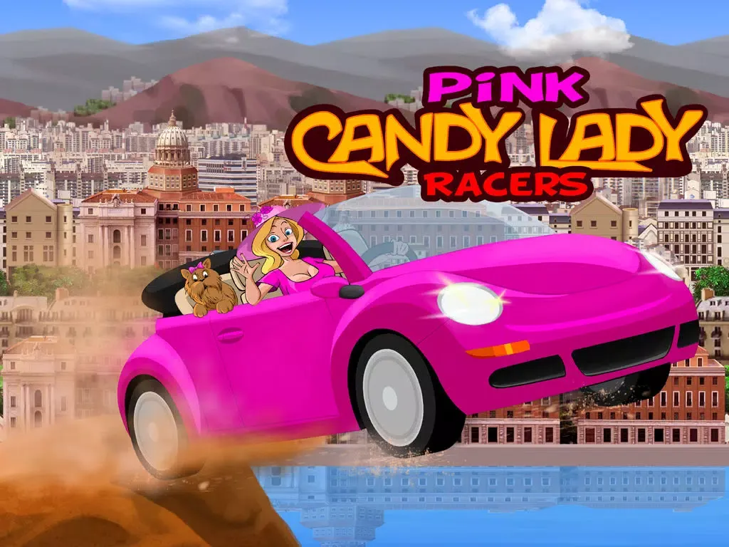 Pink Candy Lady Racers - Free Unicorn Bike Saga Multiplayer Game iPad 应用截图