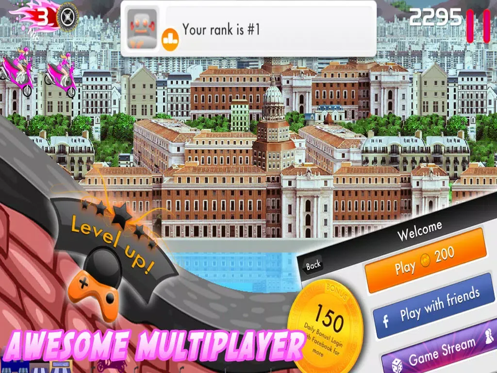 Zrzuty ekranu Pink Candy Lady Racers - Pro Unicorn Bike Saga Multiplayer Game iPad 