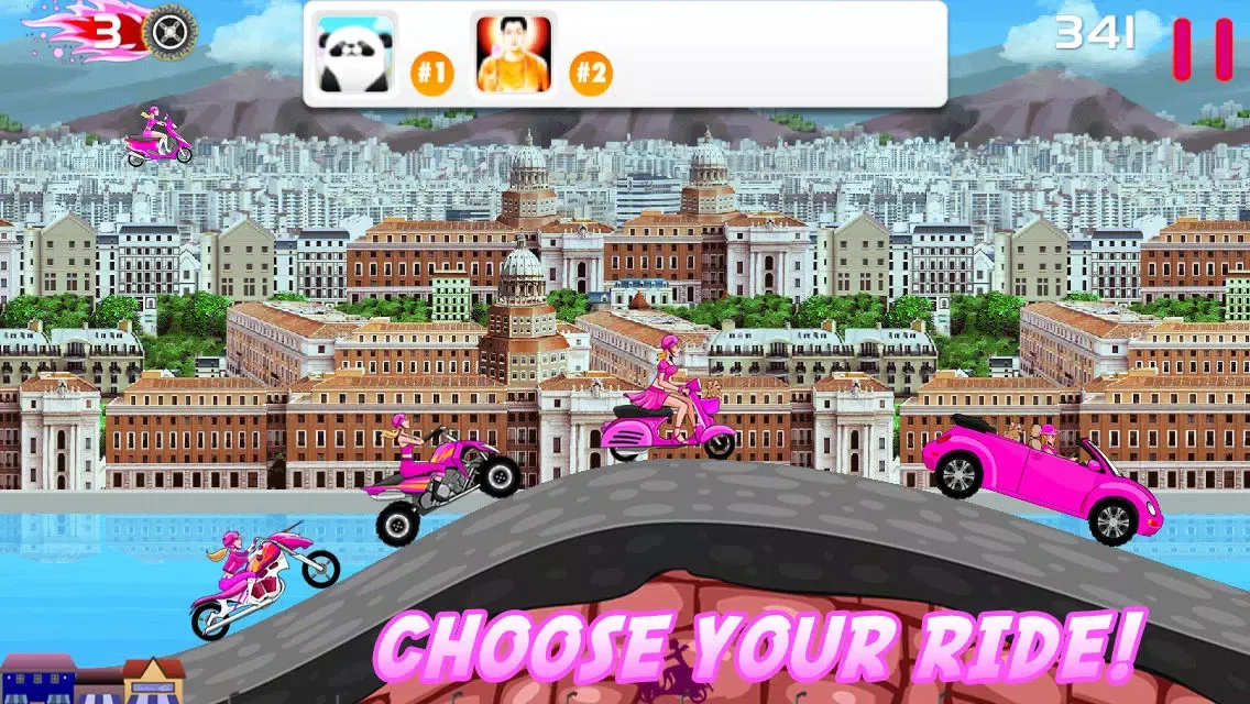 Zrzuty ekranu Pink Candy Lady Racers - Pro Unicorn Bike Saga Multiplayer Game