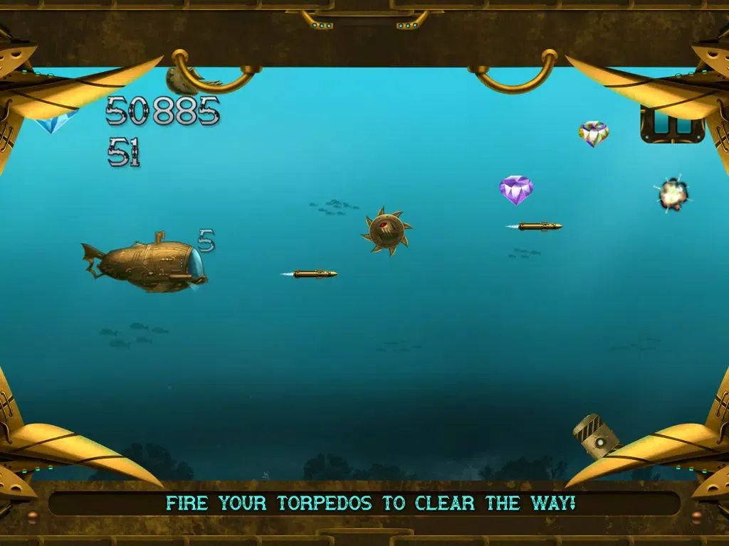 Captures d'écran de A Submarine Battle : Deep Sea Sub Adventure Game iPad 