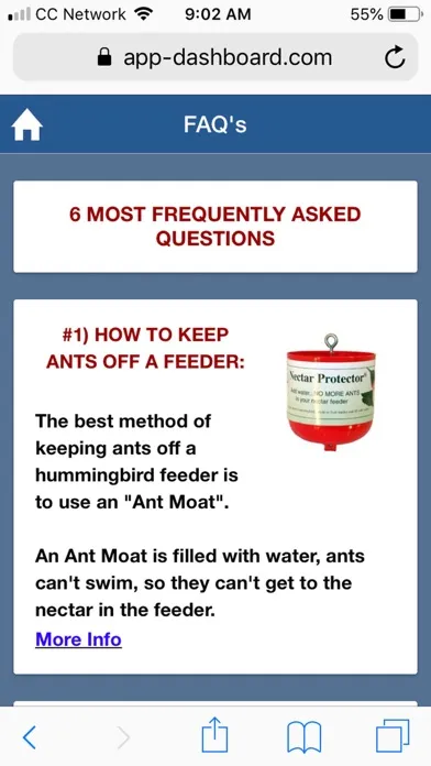 Tangkapan skrin Hummingbird Tracker