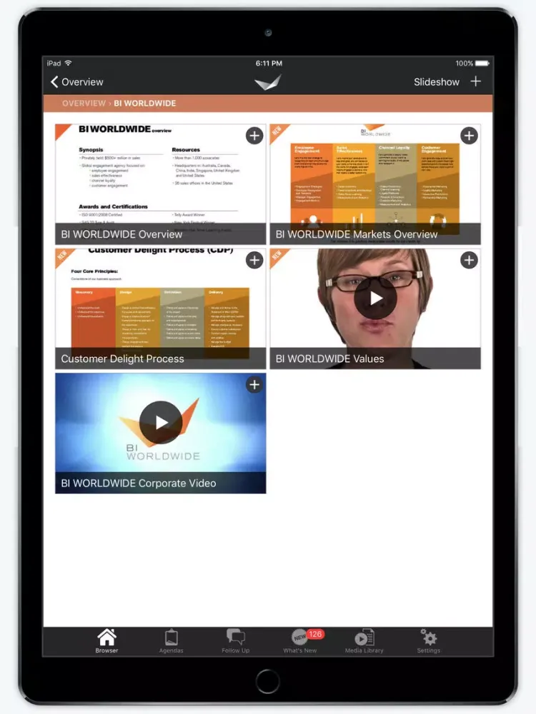 Скриншоты BIW Engage App iPad 