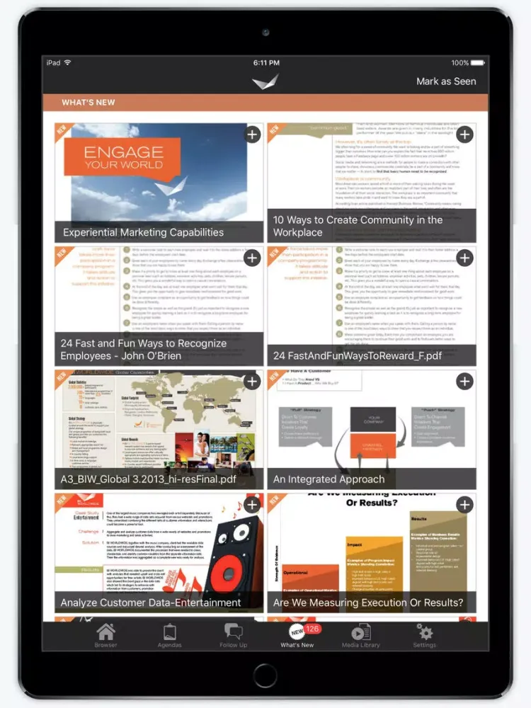 Скриншоты BIW Engage App iPad 