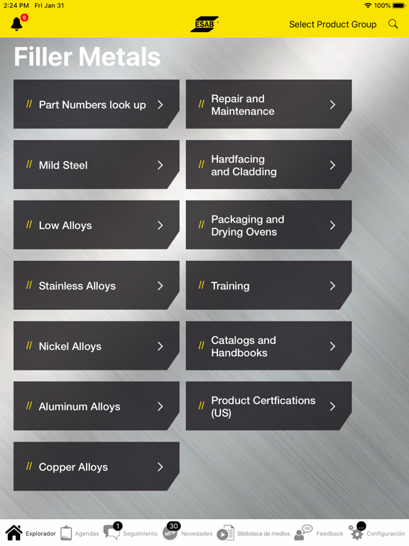 ESAB Ignite iPad 应用截图
