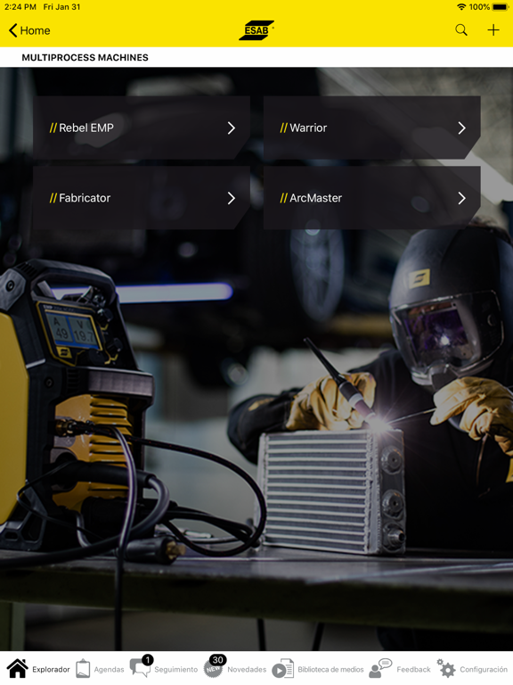 ESAB Ignite iPad 应用截图