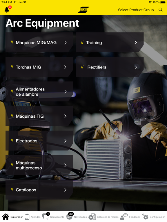 ESAB Ignite iPad 应用截图