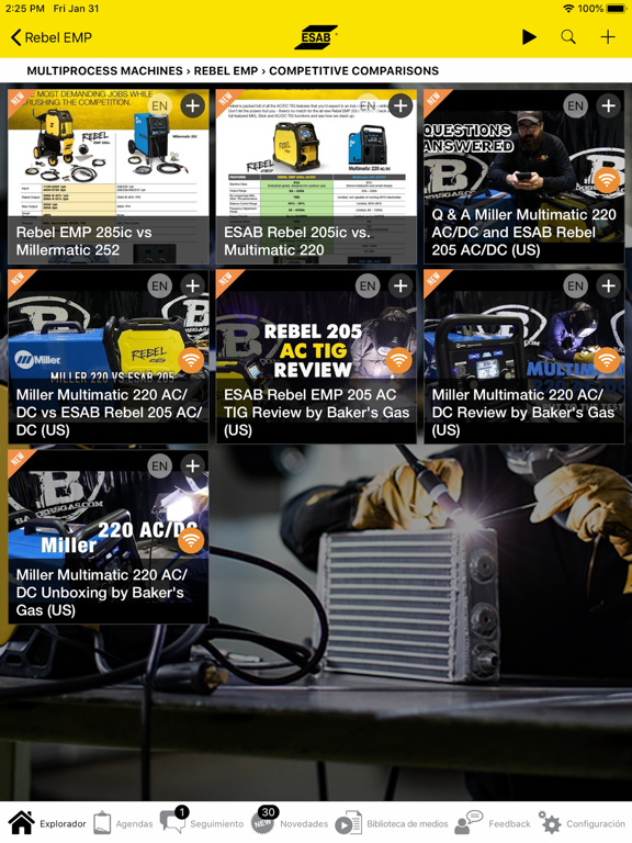 ESAB Ignite iPad 应用截图