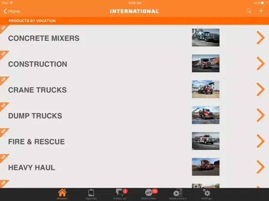 Zrzuty ekranu International Truck Sales iPad 