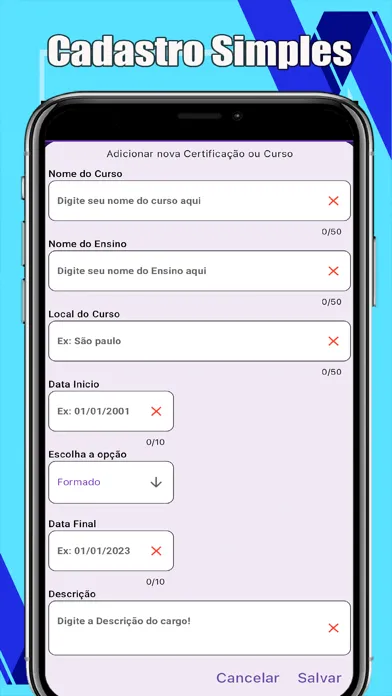 Meu Currículo Fácil e Simples スクリーンショット