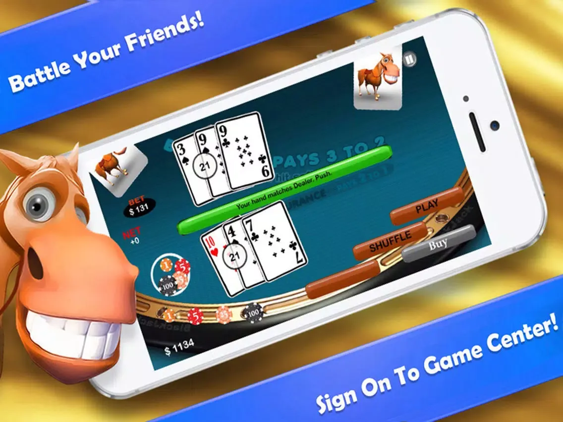 Tangkapan layar Vegas Ville BlackJack FREE - Selfie Zoo Card 21 iPad 